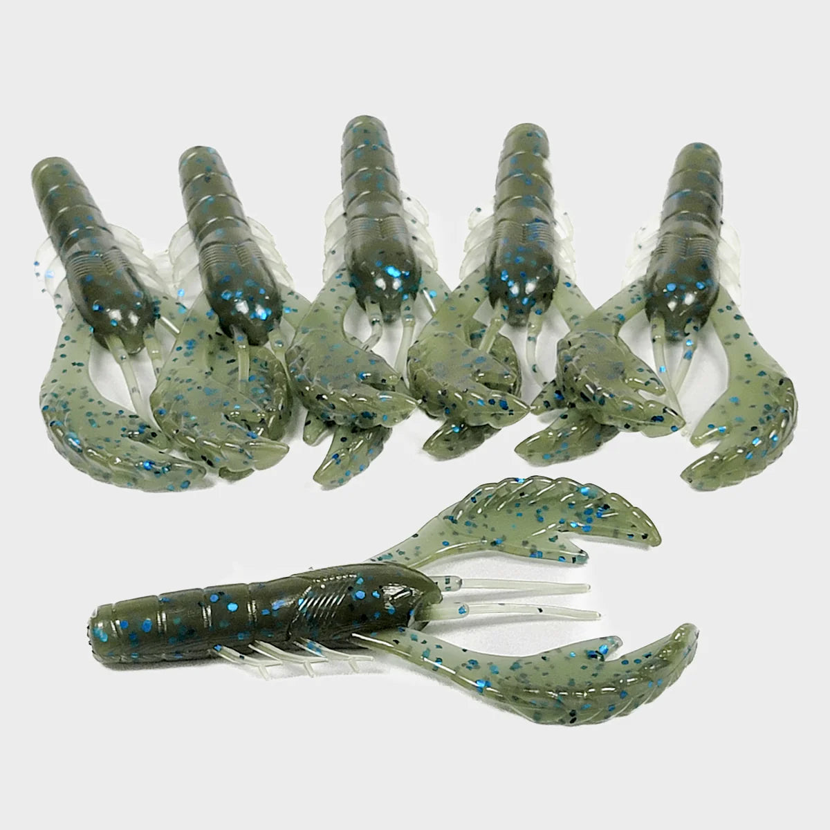 Watermelon Pumpkin Blue 3.4" Rebel Craw (6pk)