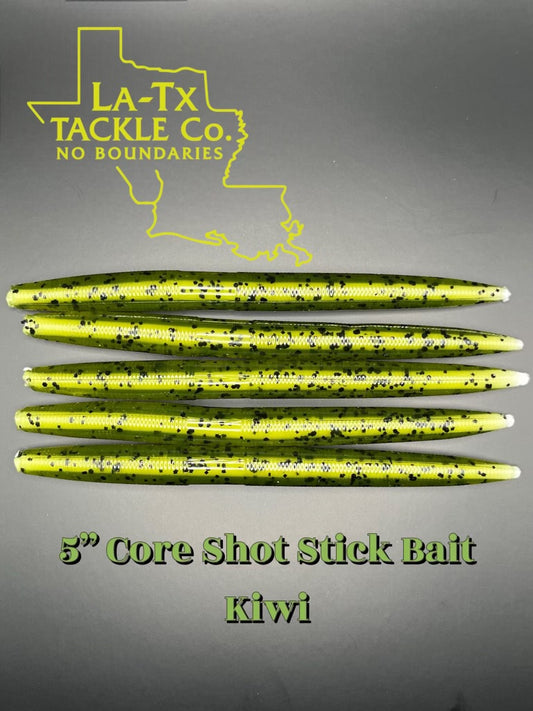 5” Core Shot Stick Bait Kiwi 5 pack