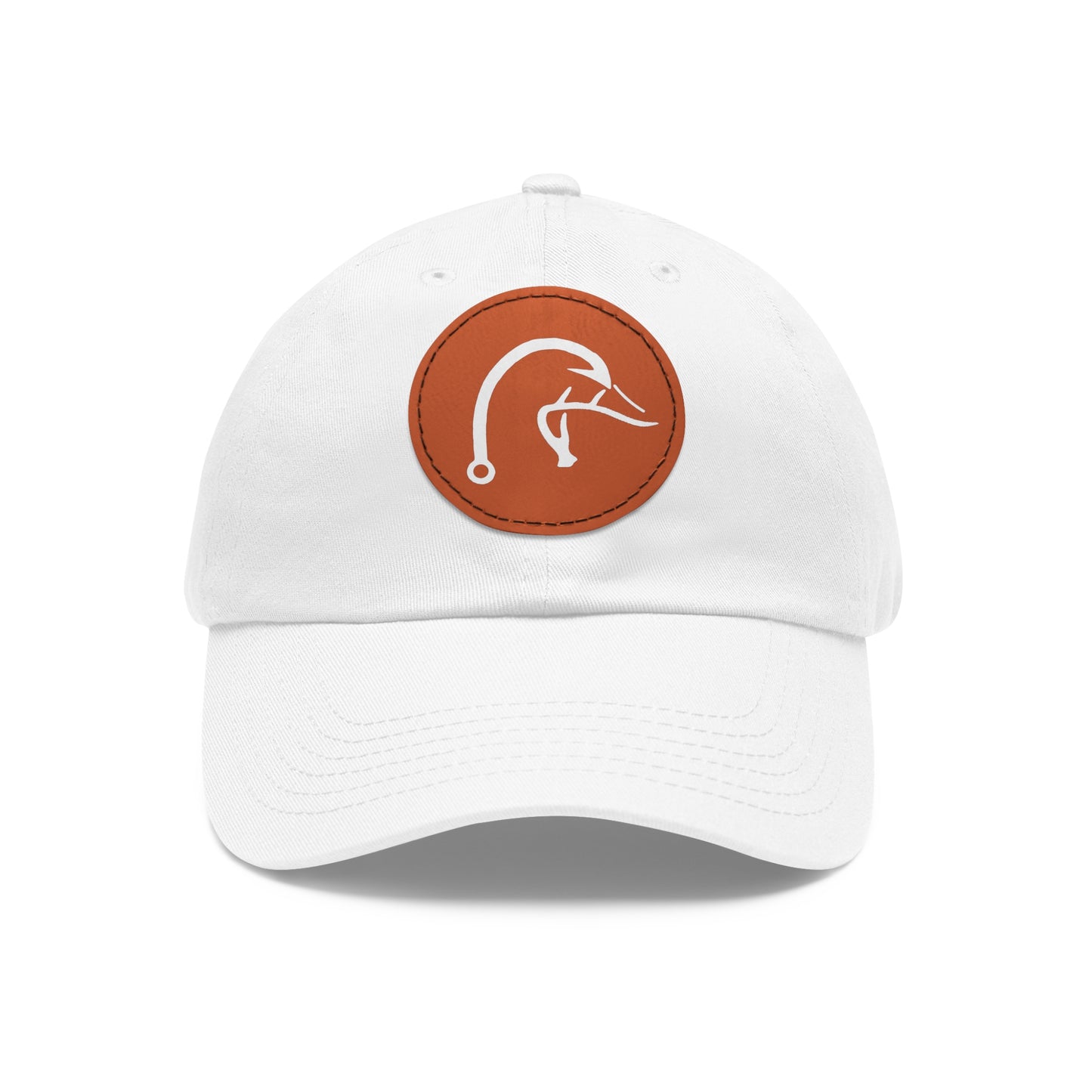 Dad Hat with Leather Patch (Round)