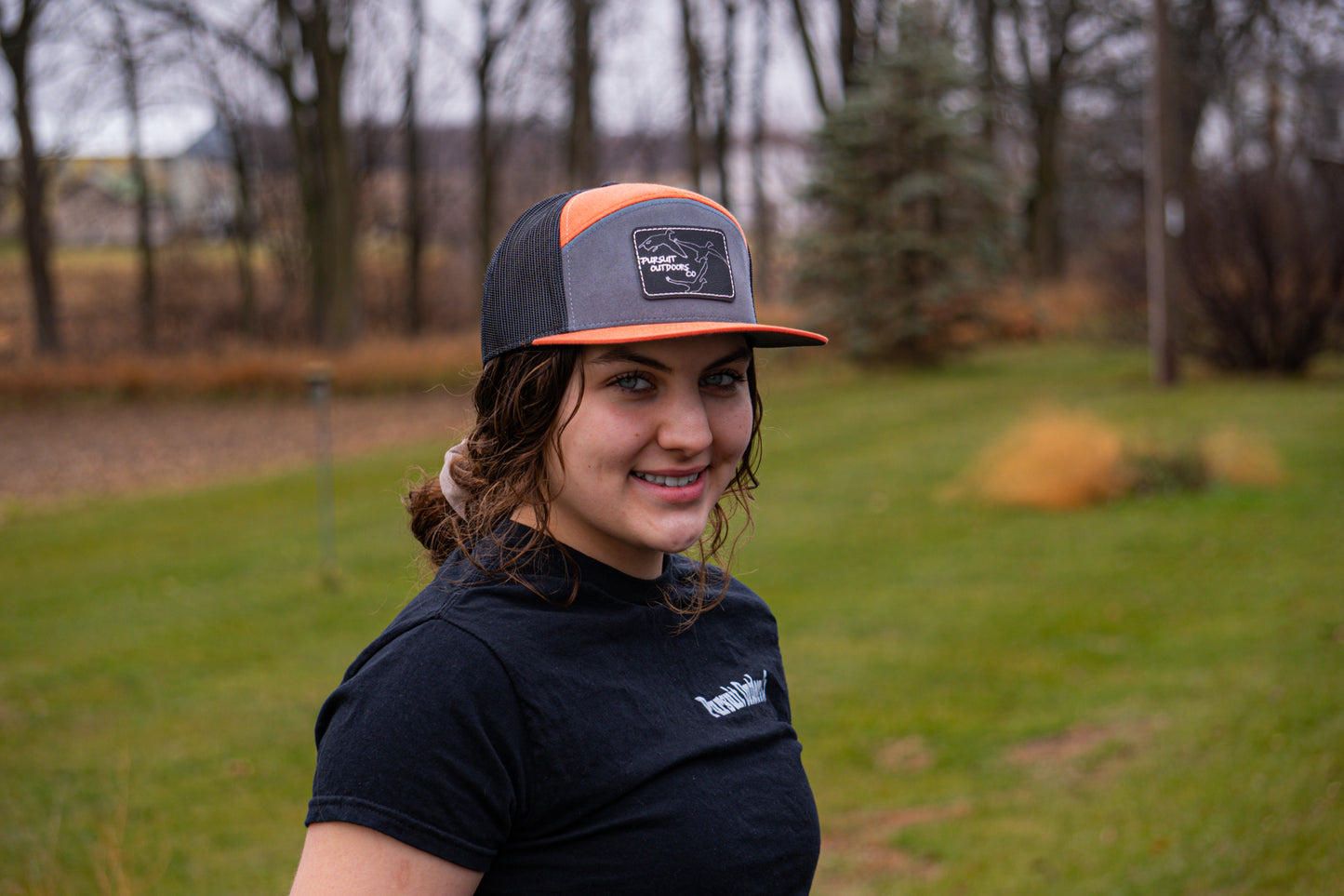 Burnt Orange & Gray/Black Snapback