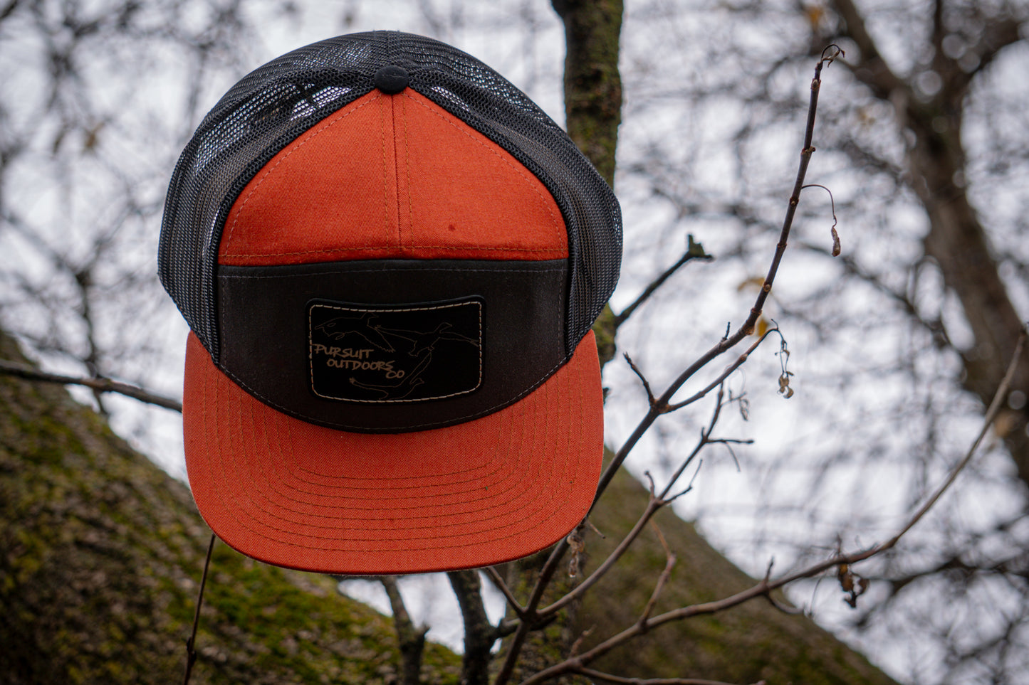 Burnt Orange & Gray/Black Snapback