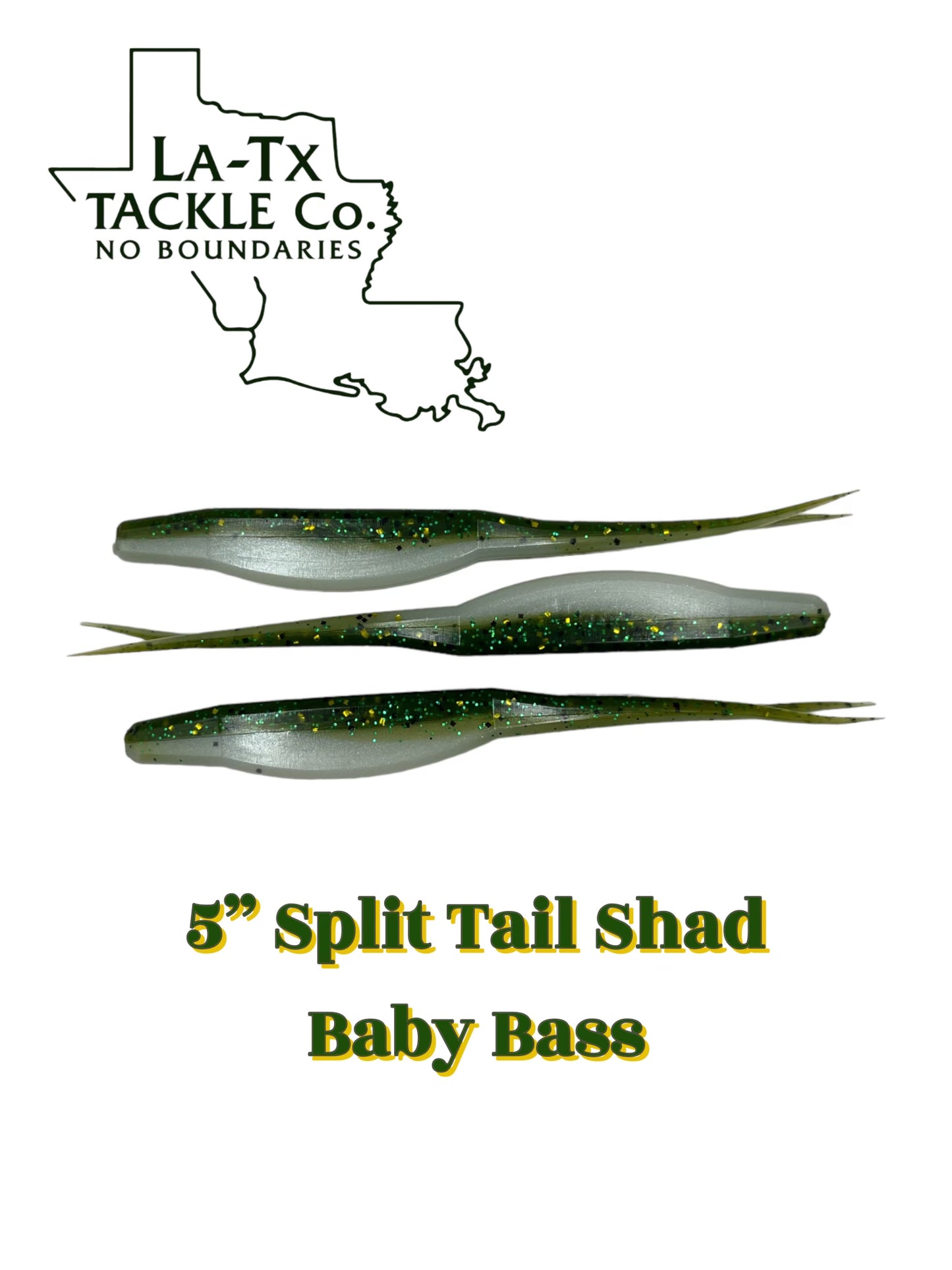 5” Split Tail Shad 5 pack