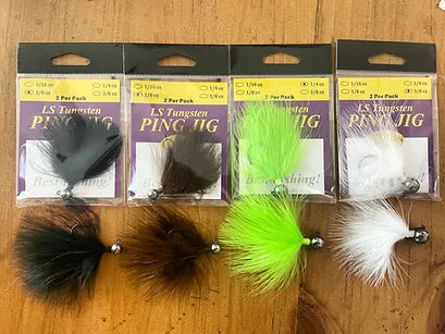 Queen LS Tungsten Ping Hair Jig 1/8 oz (2 pack)