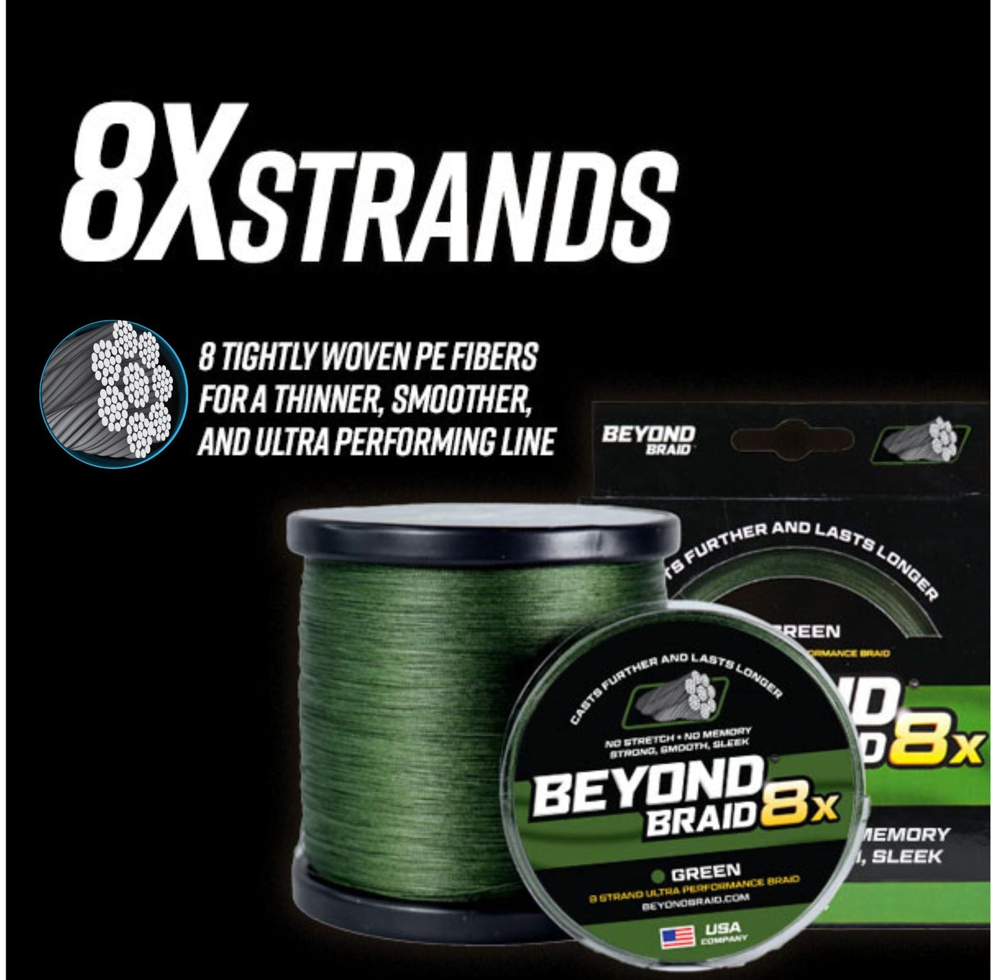 Blackout 8X NO FADE BRAID - Ultra Performance 8 Strand